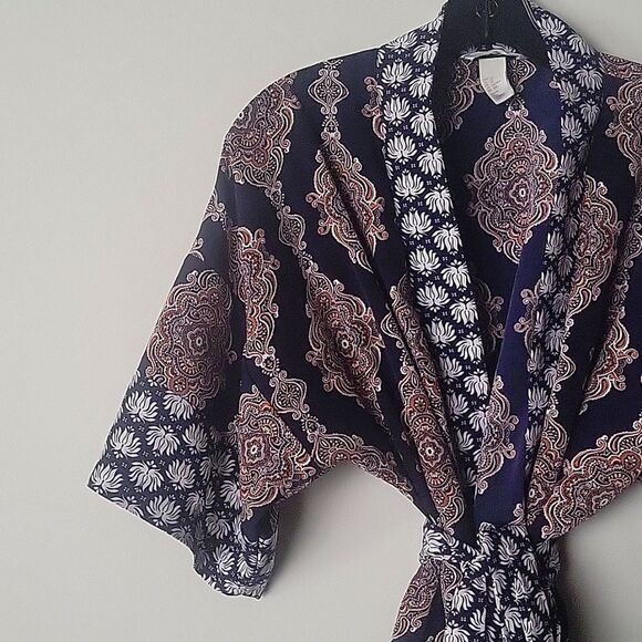 NEW Kimono Hippy Patchwork Floral Tunic Boho Wrap Top Jacket LagenLook Paisley - Picture 5 of 15